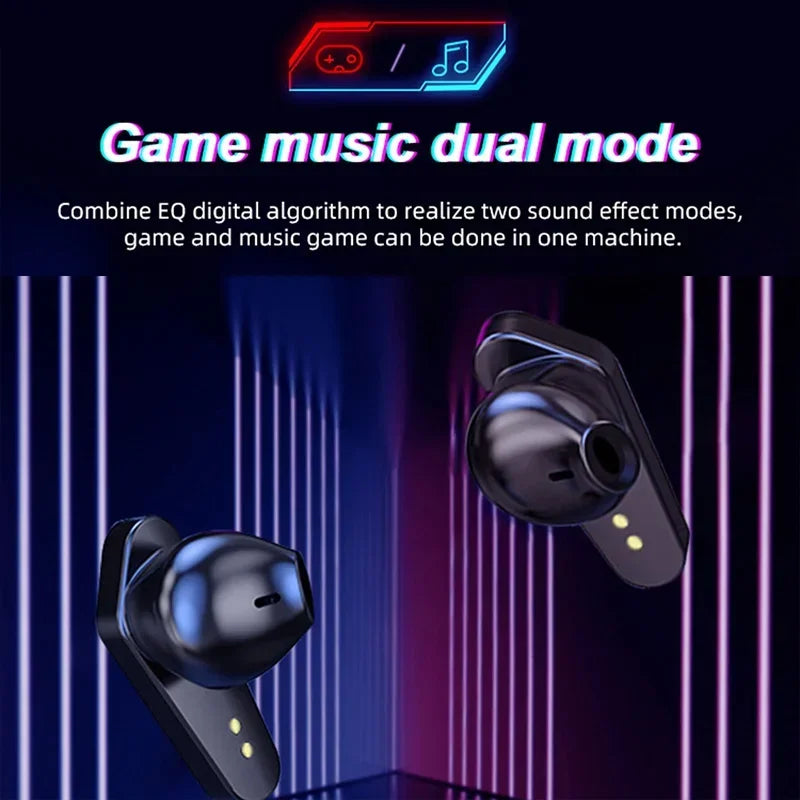 Fones de Ouvido X15 TWS Gamer Sem Fio Bluetooth com Microfone, Graves de Áudio e Posicionamento de Som Estéreo 9D HiFi para Gamers